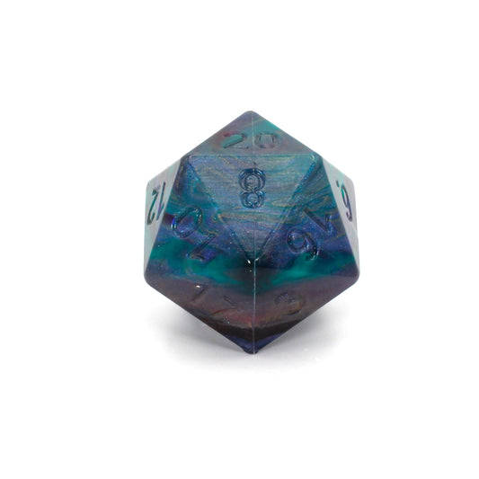 Jumbo Squish Dice   Green Marble D20