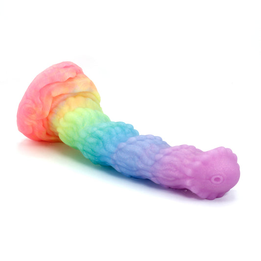 Kelpie Large 00-30 Soft Rainbow Fade GITD Suction Base