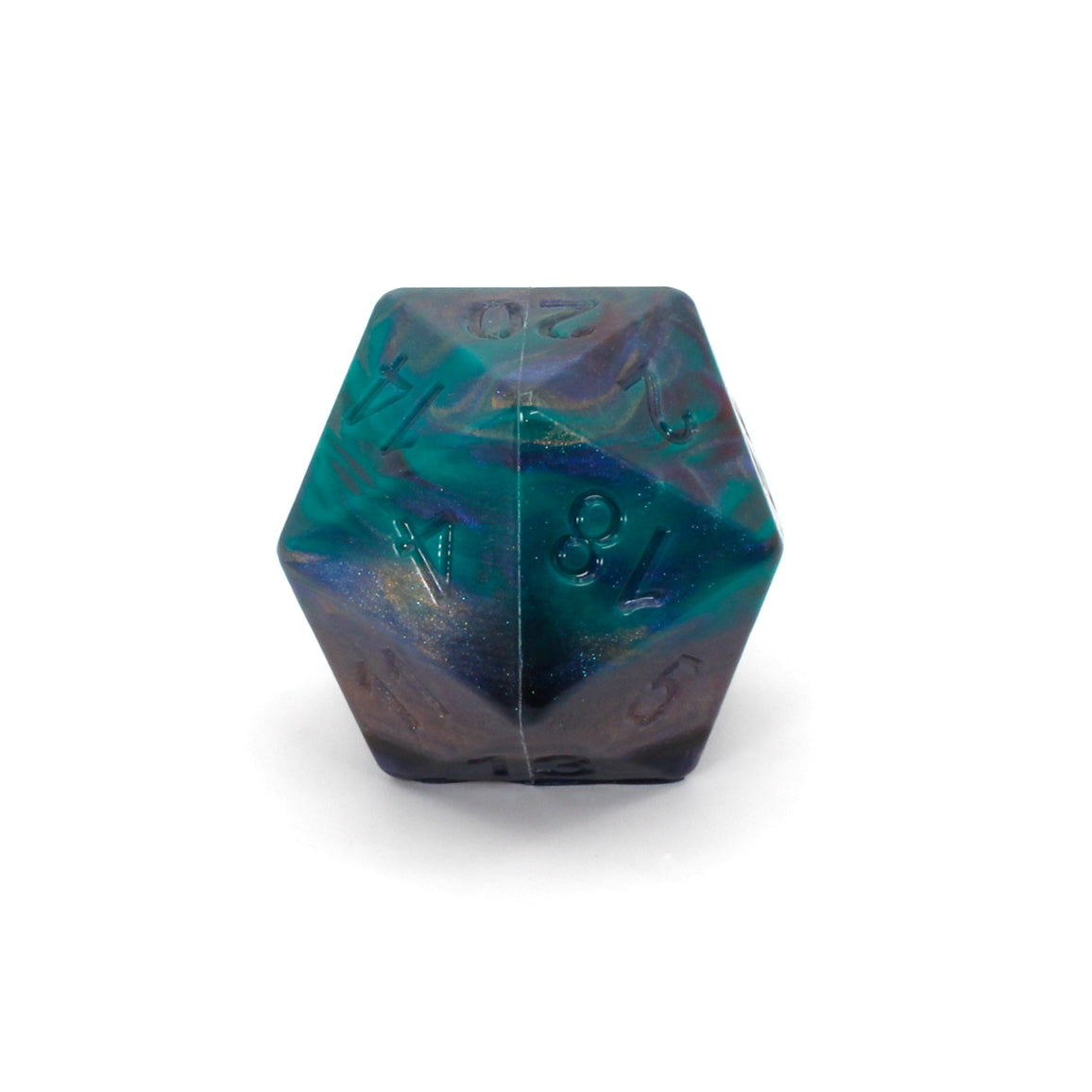 Jumbo Squish Dice   Green Marble D20
