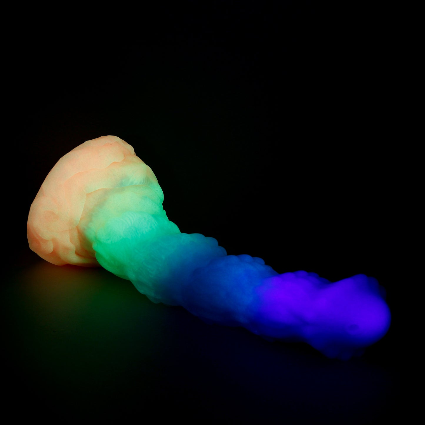 Kelpie Large 00-30 Soft Rainbow Fade GITD Suction Base