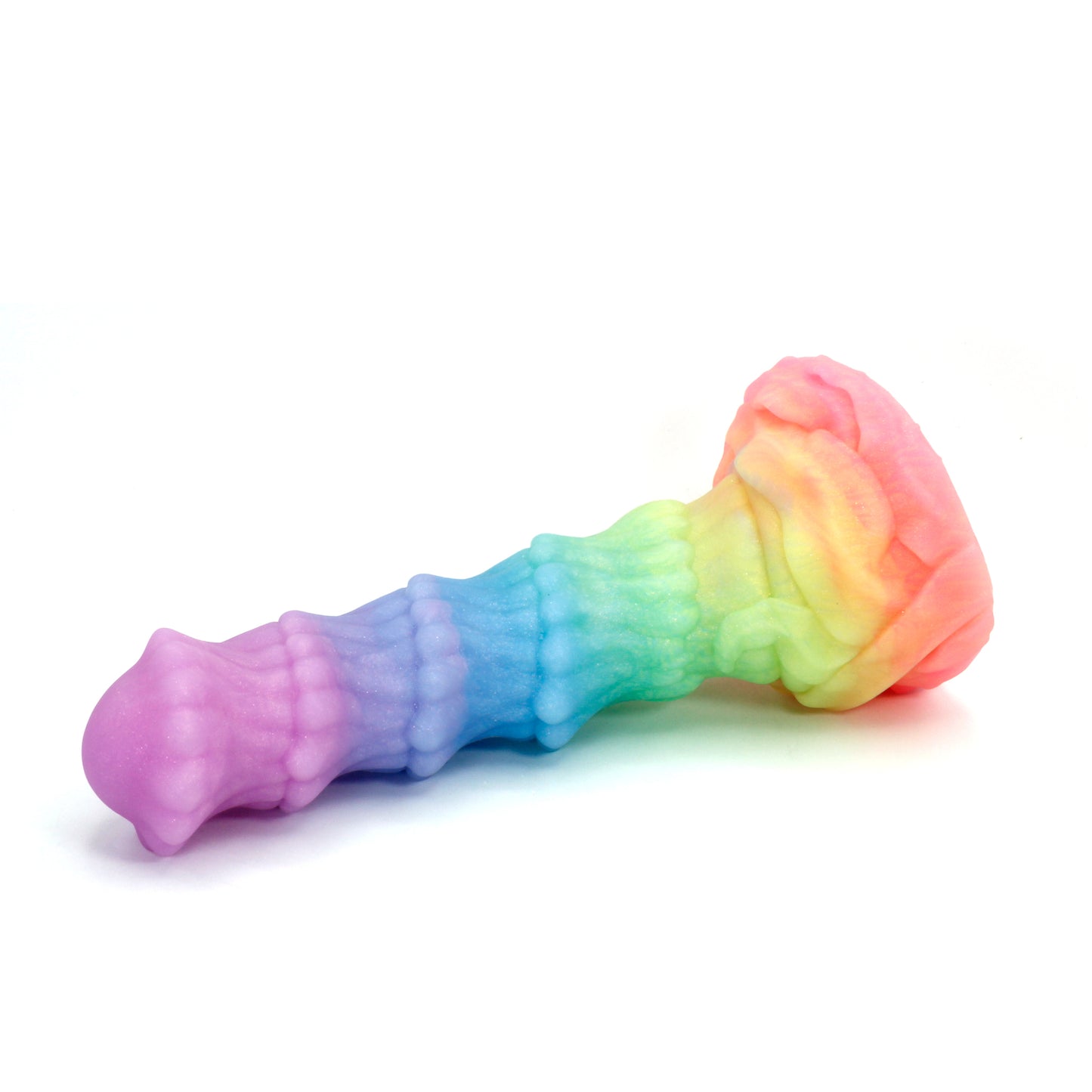 Kelpie Large 00-30 Soft Rainbow Fade GITD Suction Base