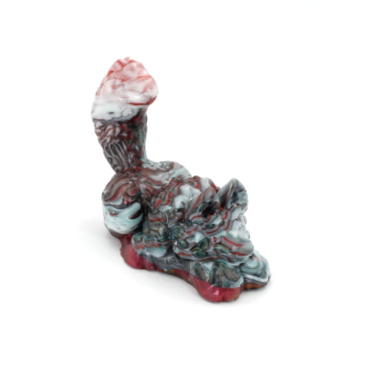 Direwolf Squish Large Green Red Mineral