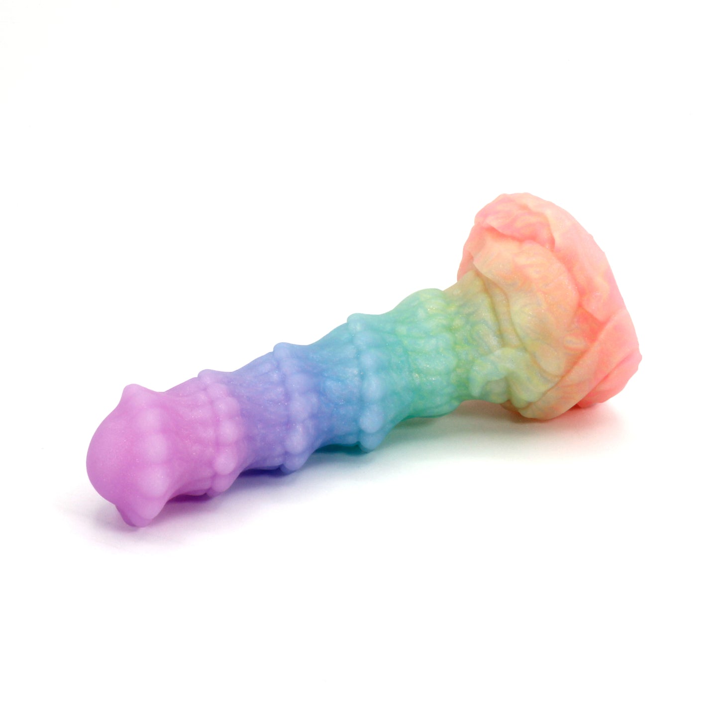 Kelpie Small 00-30 Soft Rainbow Fade GITD Suction Base