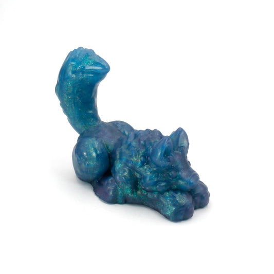 Direwolf Squish Large 00-31 Soft Near Clear Deep Teal Color Shift