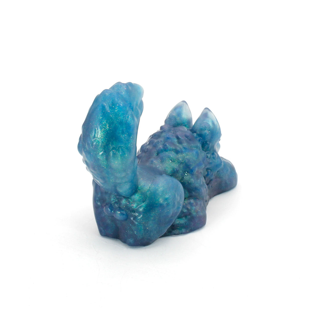 Direwolf Squish Large 00-31 Soft Near Clear Deep Teal Color Shift