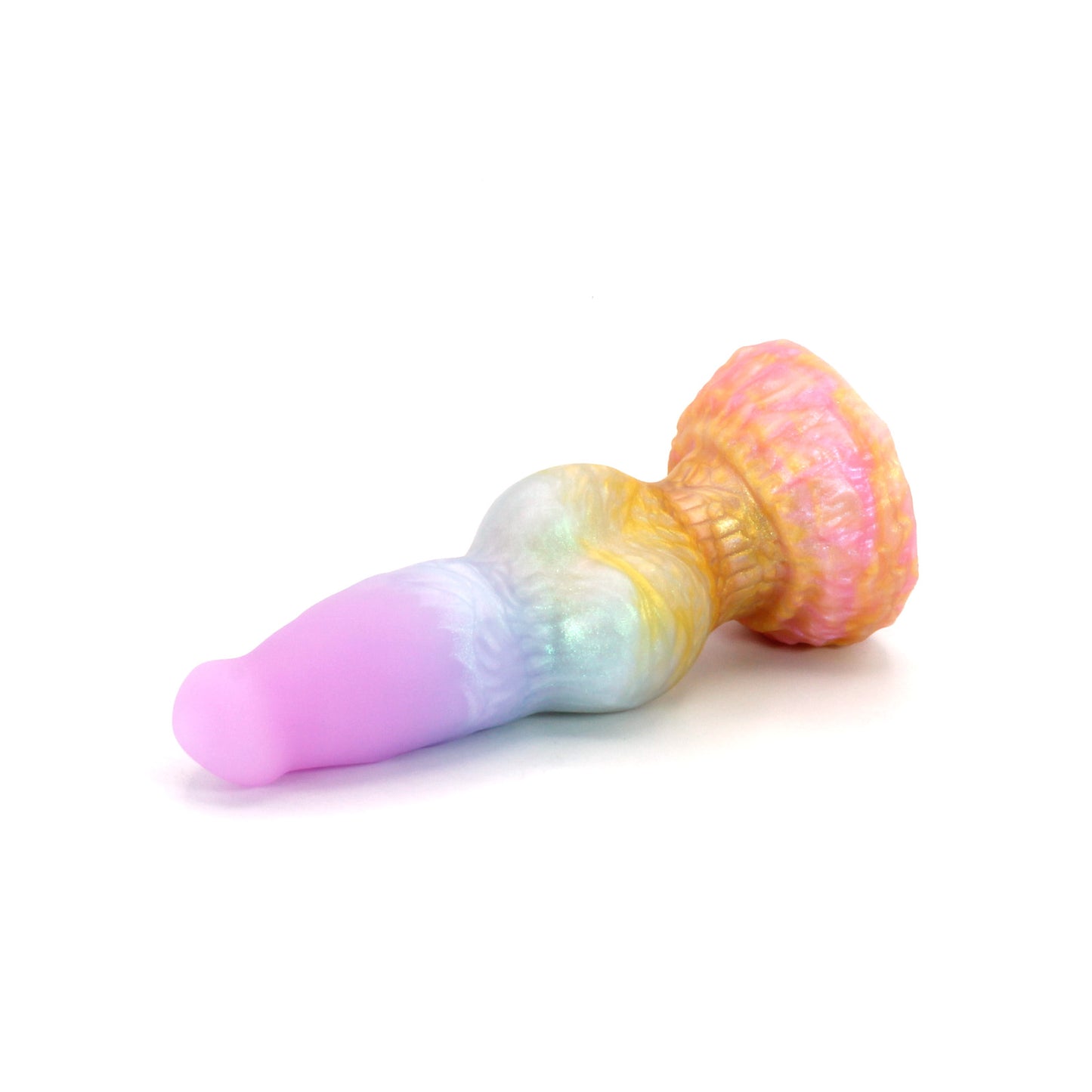 Direwolf X-Small 00-30 Soft Rainbow Clouds GITD Suction Base