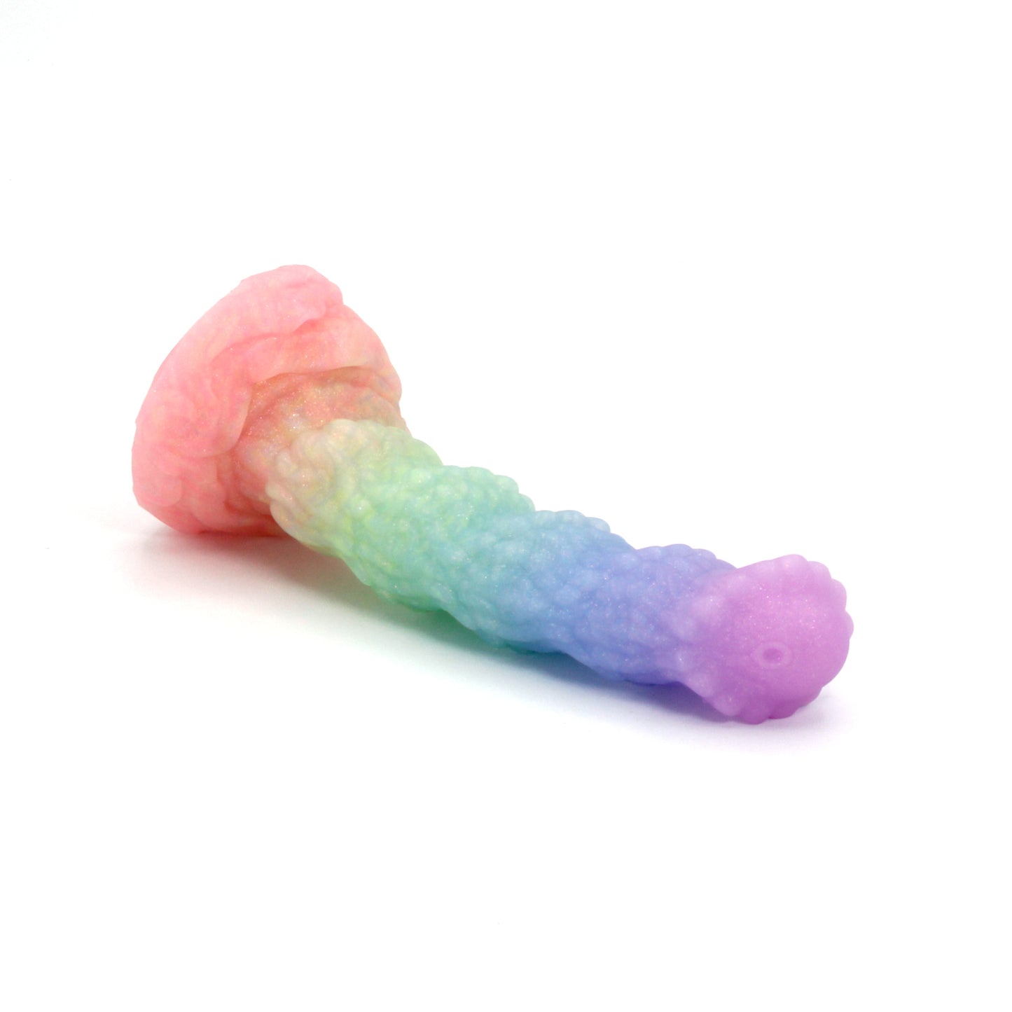 Kelpie X-Small 00-30 Soft Rainbow Fade GITD Suction Base