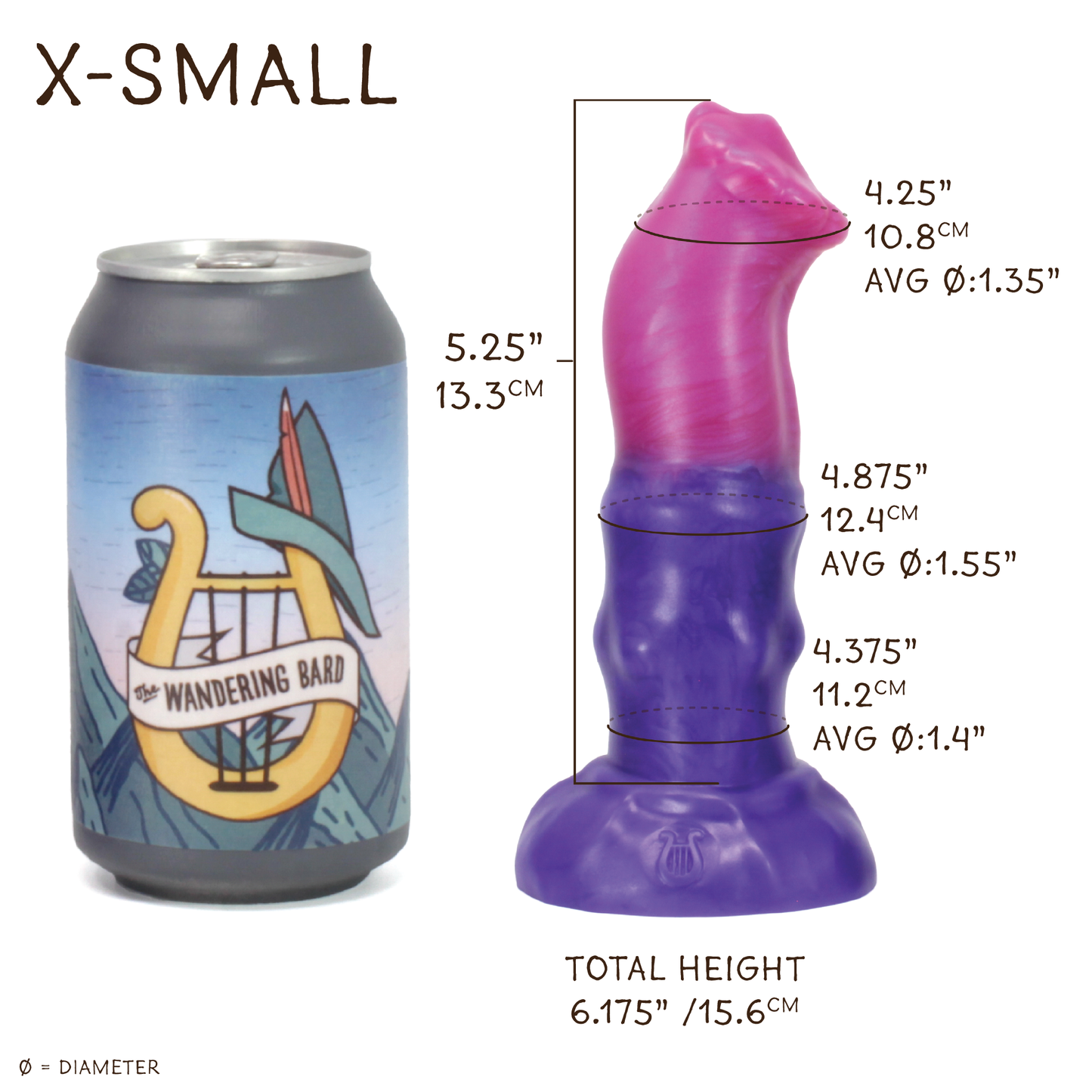 X-Small Minotaur 00-50 Medium Lesbian Pride Swirl GITD
