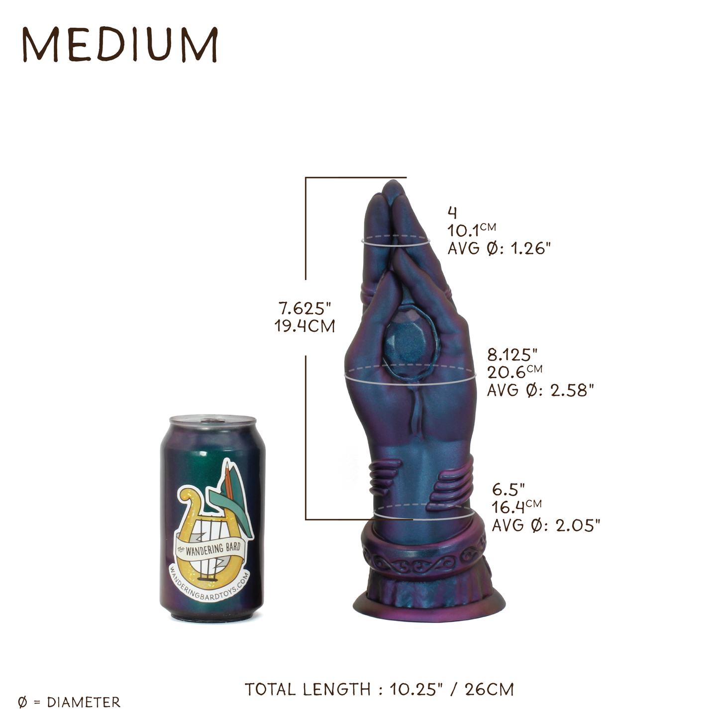 Mage Hand Medium 00-31 Soft Near Clear Mystery CS Suction Base