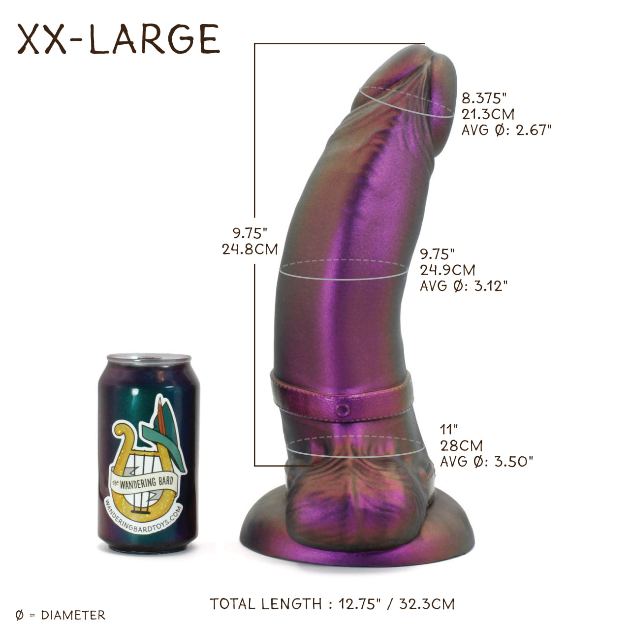 Astarion the Vampire Rogue XX-Large 00-30 Soft Mystic Potion GITD Suction Base